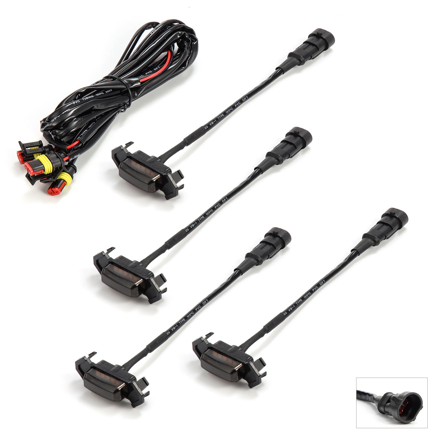 For 2016-2022 Toyota Tacoma 4PCS LED Grill Light TRD PRO Grille Black Light Kit